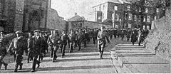 5th-Battery-of-the-Royal-Field-Artillery-new-recruits-marching-down-St-Pauls-Rd-1914.